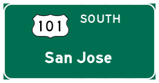 Continue south to San Jose