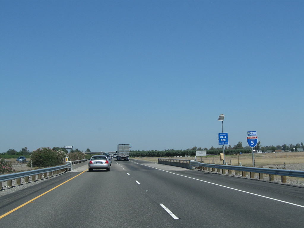 California AARoads Interstate 5 Northbound Glenn County