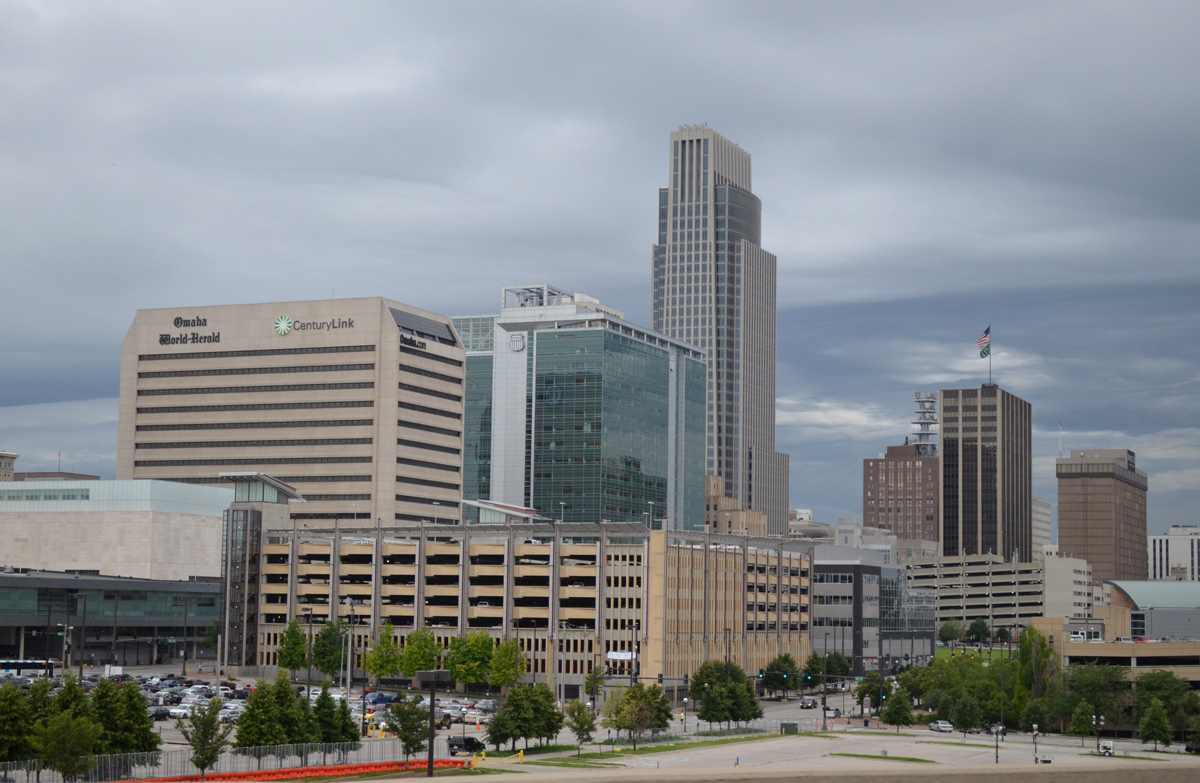 Downtown Omaha from I-480