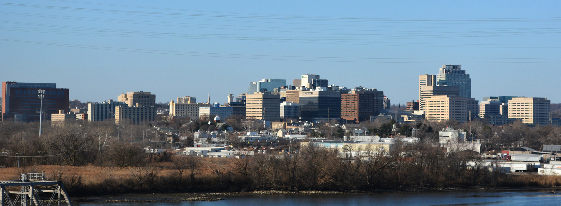 Wilmington, DE skyline from I-495