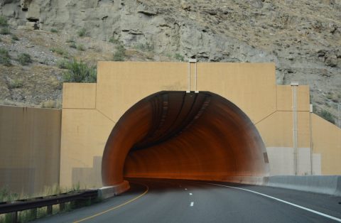 I-70 east at Beavertail Tunnel - Mesa County, CO