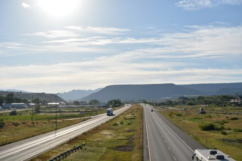 Interstate 70 east at Silt, CO