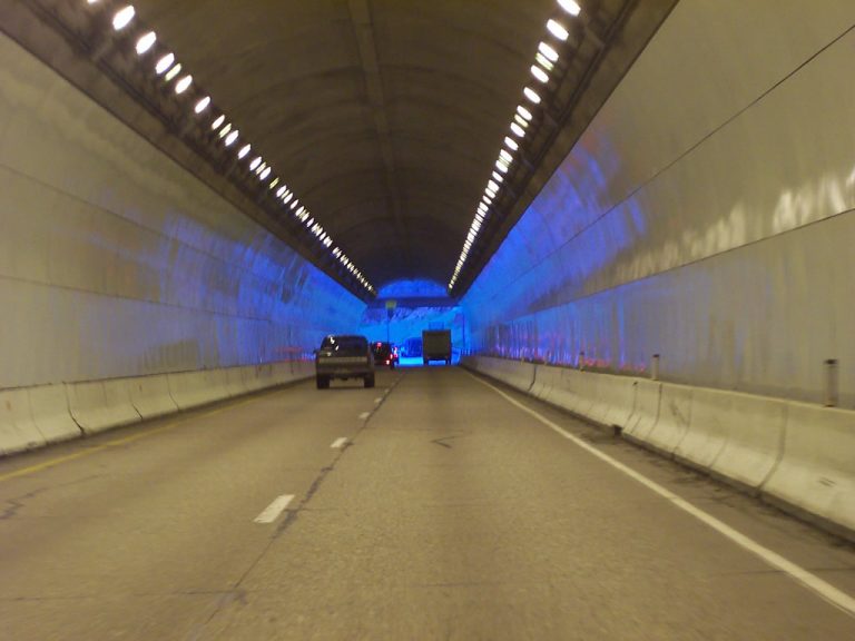 Westbound Interstate 70 in No Name Tunnel