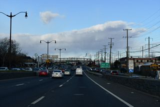Adjacent Kenilworth Avenue forms frontage streets for D.C. 295 freeway northward from Deane Avenue to Polk Street.