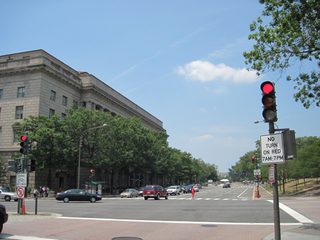14th Street NW intersects Pennsylvania Avenue NW at Pershing Park and Freedom Plaza. South of Constitution Avenue, 14th Street is a part of U.S. 1 to I-395 (Southwest Freeway).