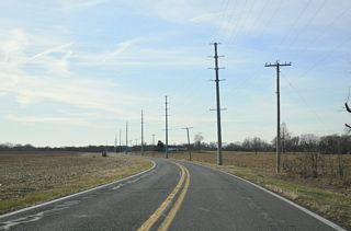 N Little Creek Road traverses agricultural areas to the south of the Pioneer Materials sand pit.