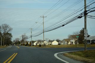 Beyond Old Park Avenue (former U.S. 9 Truck), Bedford Street continues to Downtown Georgetown and the roundabout with U.S. 9, SR 18 and SR 404.