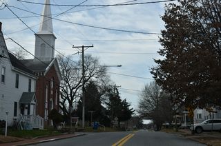 SR 9 (Market Street) west at Stewart Street in Port Penn.