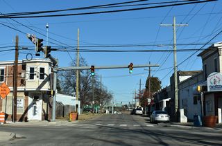 A Street branches west from SR 9A (Christiana Avenue) 1.02 miles to U.S. 13 Business (Market / Walnut Streets).