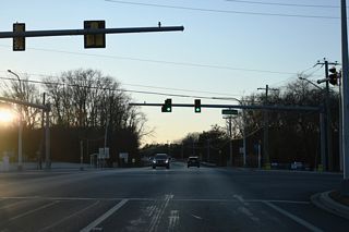An HSIP project underway in 2017/18 at the intersection of U.S. 9/SR 404 and SR 5 added turn lanes in all directions and made geometric shifts to both accommodate truck traffic and improve safety.
