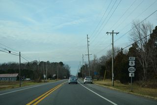 Leading west from U.S. 9 Truck and Saulsbury Switch, U.S. 9/SR 404 continue 1.3 miles to join Market Street through Georgetown.