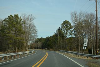 Park Avenue curves northward past Delaware Coastal Airport (GEN) to intersect Springfield Road (Rd 47) east to Springfield Crossroads.