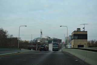A double leaf bascule bridge carries U.S. 13/SR 9 from Southbridge to East Side in Wilmington.