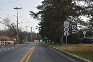 U.S. 13 ALT leads SR 15 south 1.76 miles to U.S. 13 (Dupont Highway) near Canterbury. Upper King Road takes U.S. 13 ALT north to Main Street through Camden.