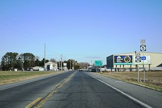 SR 30 (Gravel Hill Road) travels north to SR 1 in south Milford and south to SR 24 Business outside Millsboro.