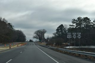 U.S. 113 south, SR 20 east, SR 24 west cross Betts Pond just south from where they combine at the North Millsboro Bypass.