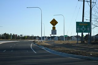 SR 23/1D follow Belltown Road, a short connector linking with SR 1 (Coastal Highway) and U.S. 9/SR 404 at Belltown, south to a roundabout with Beaver Dam Road, Plantation Road and Salt Marsh Boulevard. SR 1D (Plantation Road) leads east to Midway while SR 23 angles southwest by Jimtown.