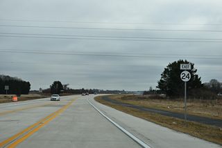 Delaware State Route 24 east of Gravel Hill Road Connector on the North Millsboro Bypass