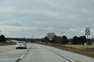 SR 24 (North Millsboro Bypass) west next meets SR 30 at grade separated intersection.