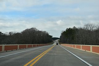 SR 24 (North Millsboro Bypass) enters the Millsboro town limits west from Millsboro Pond.