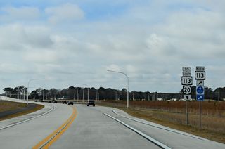 U.S. 113 travels 25.7 miles north from SR 24 to SR 1 at Milford. SR 1 continues from there toward Dover and Wilmington.