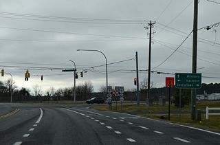 U.S. 9/SR 404 overlap west to SR 18 in Georgetown and east past Harbeson to SR 1 (Coastal Highway) at Belltown and Five Points.