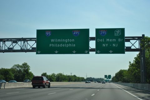 I-95 north crossing Christina Marsh