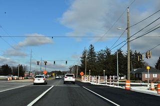 Serving adjacent retail, traffic lights were added along U.S. 113 (Dupont Boulevard) at Cypress Hall Boulevard west in 2012. The intersection was expanded in 2025/26 with Simpson Avenue east into the Simpsons Crossing development.