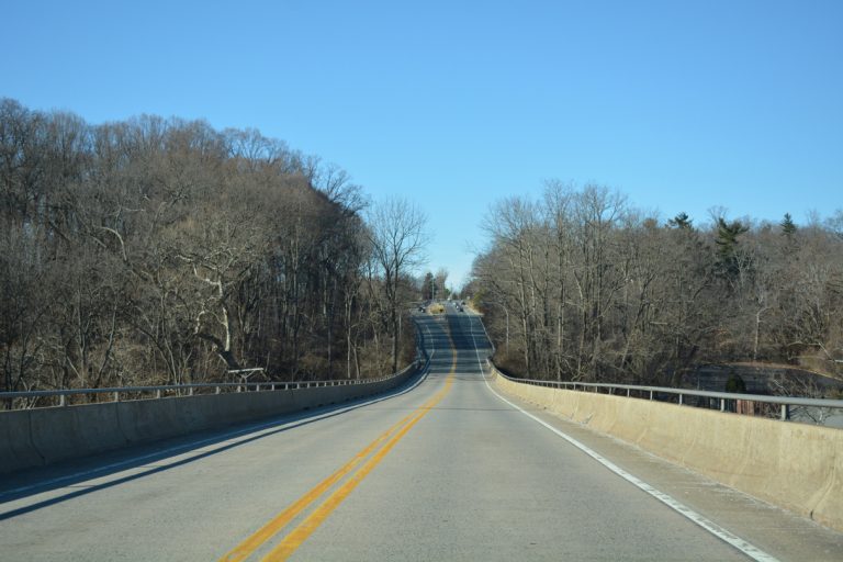 SR 141 south on the Tyler McConnell Bridge near Greenville, DE