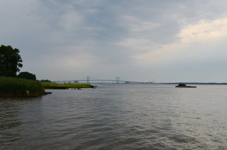 Delaware Memorial Bridge from Battery Park