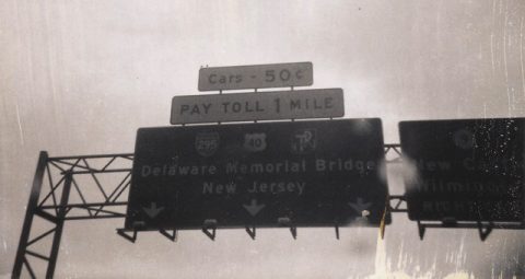 I-295 north at Delaware Route 9 in 1969