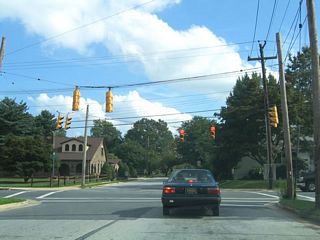 Apple Road intersects West Park Place four blocks beyond South Main Street.