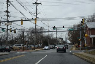 Mast arm signals were added at N College Avenue by 2014.