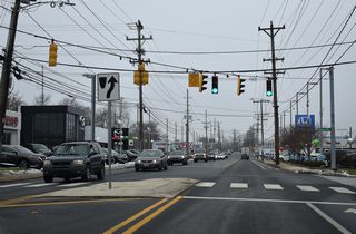 Pedestrian crosswalks were added at after McKees Lane and at Winner Boulevard as part of the 2018 road diet.