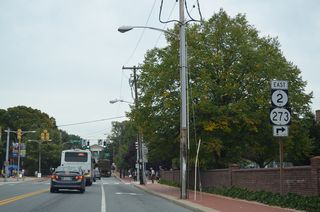 SR 273 follows Delaware Avenue east to SR 72 (Library Avenue). SR 2 was relocated from Newark in 1988.