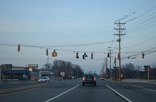 College Avenue north intersects Marvin Drive at the University of Delaware sports complex.