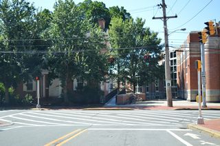 The northern section of College Avenue ties into Main Street across from UD's the Trabant Student Center.