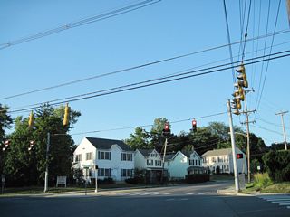 SR 896 northbound follows New London Road from W Main Street to Fairfield in Newark and Franklin Township, PA.