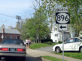 The final block of Hillside Road east between W Main Street (SR 273) and New London Road (SR 896).