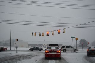 Wyoming Road concludes at Marrows Road adjacent to College Square Shopping Center.