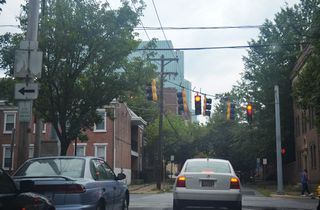 The vintage U.S. 13 trailblazer at 14th and French Streets.