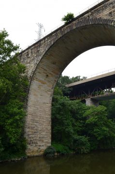 A CSX Railroad line parallels Augustine Cutoff over both Brandywine Creek and Park.