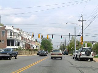 Broom Street branches east from Delaware 4 (Maryland Avenue) through the St. Elizabeth Area to intersect Banning Street in two blocks.