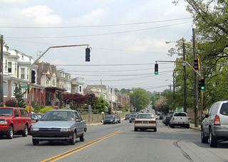 Sycamore Street heads north from Broom Street and Kosciusko Park to the Union Park Gardens neighborhood.