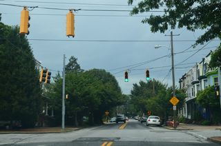 Delaware Avenue north at Scott Street.