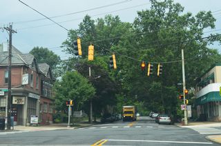 Delaware Avenue north at Union Street in the 40 Acres neighborhood.