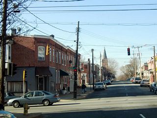 Ground level and span wire supported 30 inch signals were used on Harrison Street southbound at SR 48 (Lancaster Avenue) east.
