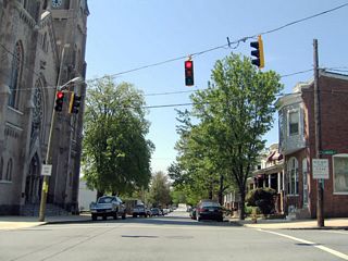 Harrison Street south at Linden Street in the Hedgeville section of Wilmington.