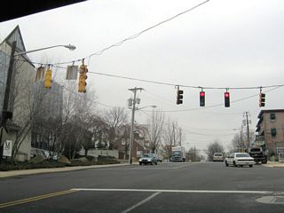 Lovering Avenue ascends from Brandywine Park underneath the CSX Railroad bridge to intersect Augustine Cutoff. Augustine Cutoff links northwest Wilmington with U.S. 202 (Concord Pike).