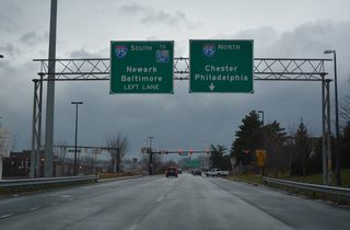 The signal with Justison Street is the last before Martin Luther King, Jr. Boulevard transitions into high speed ramps to I-95 on the Wilmington Viaduct.